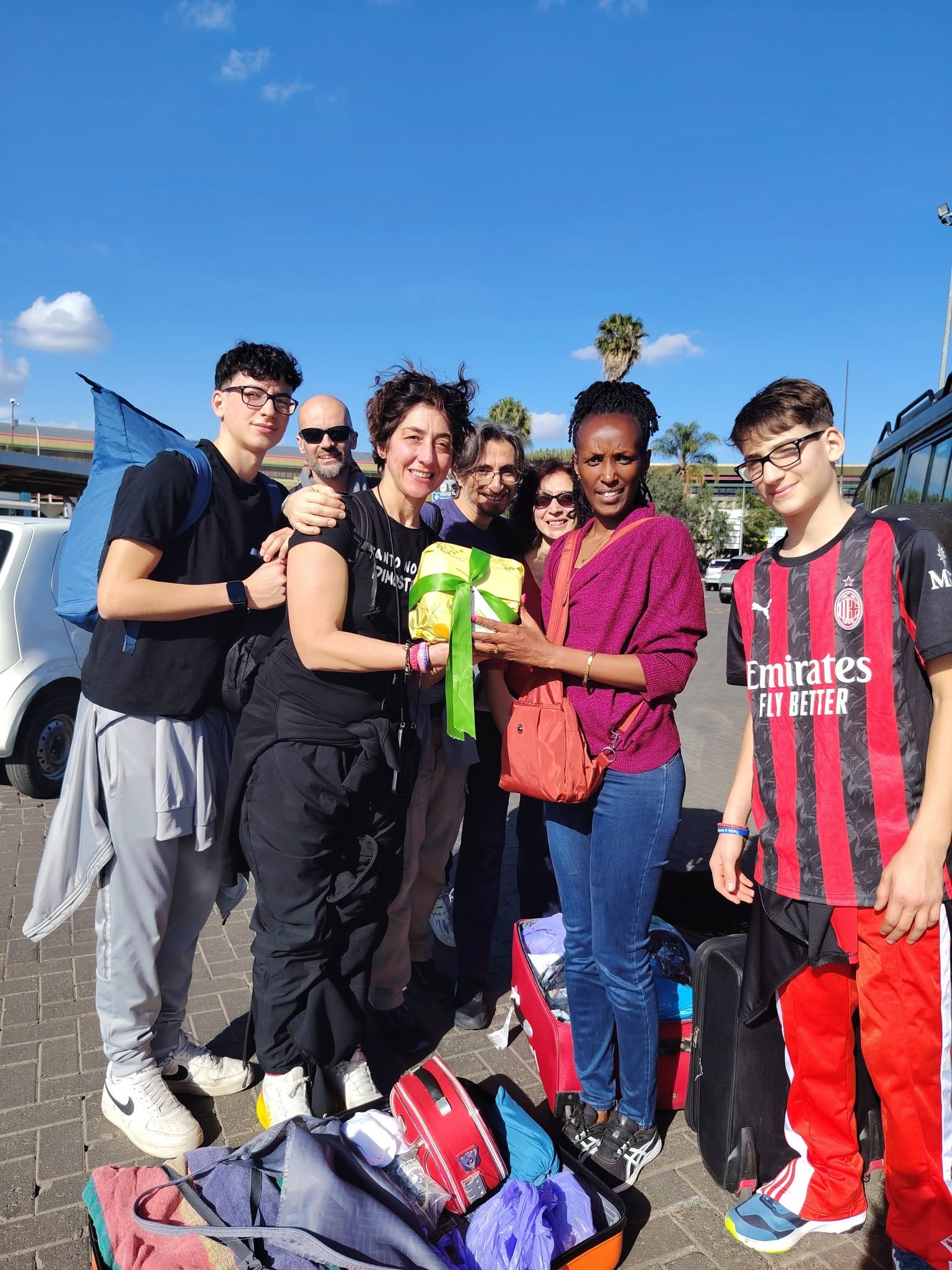 Tourist In Group Photo